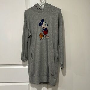 Uniqlo x Disney Mickey Mouse Long Sleeve Sweatshirt Hoodie Dress XS